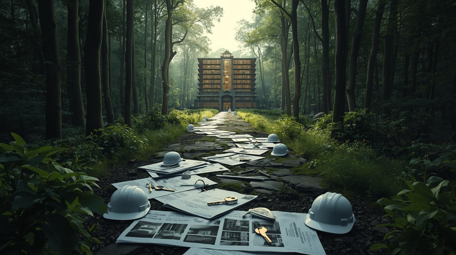 A luxury hotel under construction